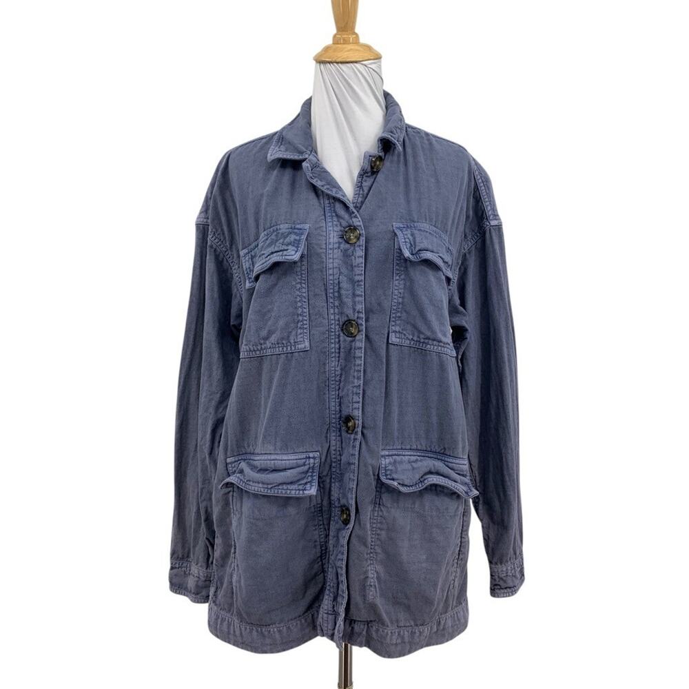 Marine Layer Jacket Womens S Small Zito Cotton Canvas Chore Button Up Pockets